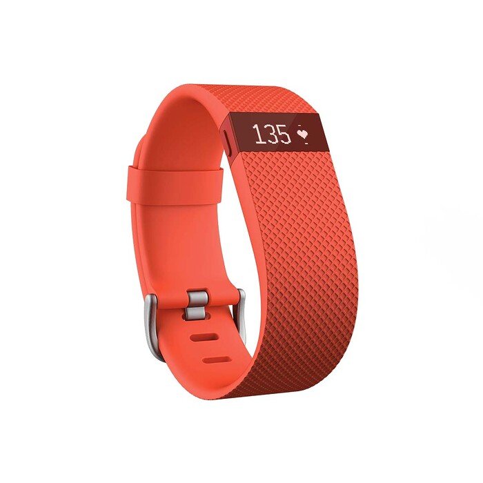 Monitor aktywności fizycznej, snu i pulsu (wersja pomarańczowa, rozmiar L) Fitbit Charge HR IMAFBCHRLTG