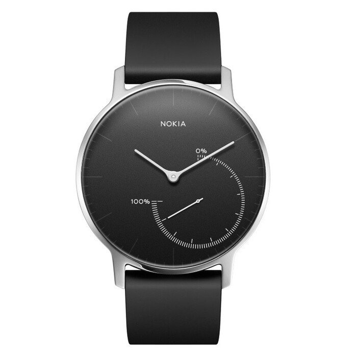 Zegarek monitorujący aktywność fizyczną i sen Nokia Activite Steel ISWNOACSBK