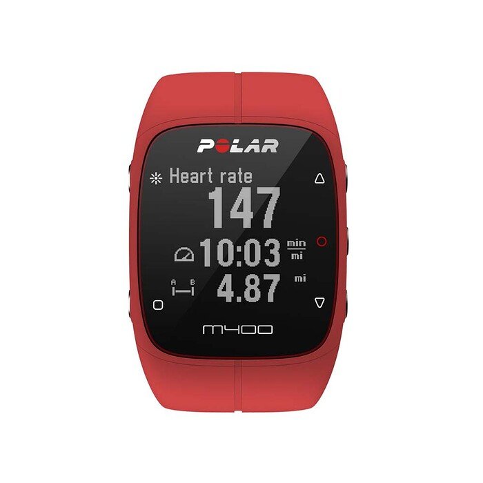 Zegarek sportowy GPS z pulsometrem (czerwony) HR Polar M400 725882034058