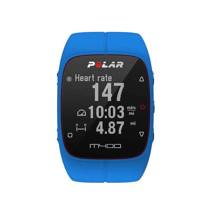 Zegarek sportowy GPS z pulsometrem (niebieski) HR Polar M400 725882027654