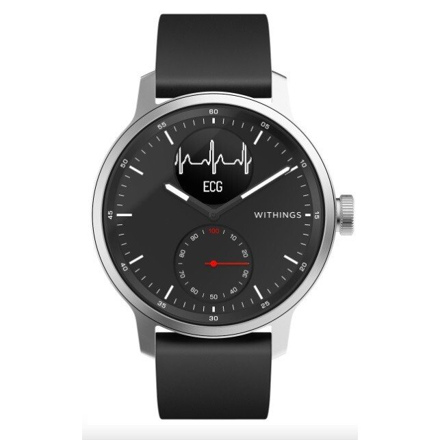 Zegarek z funkcją EKG, pomiarem pulsu Withings Scanwatch 42BK