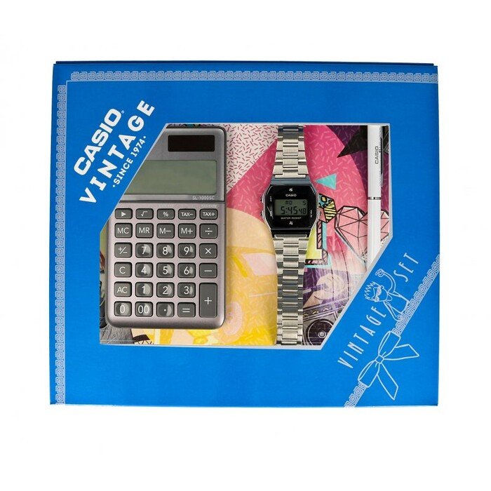 Zestaw z kalkulatorem Casio Vintage 19 CV GIFT SET SI